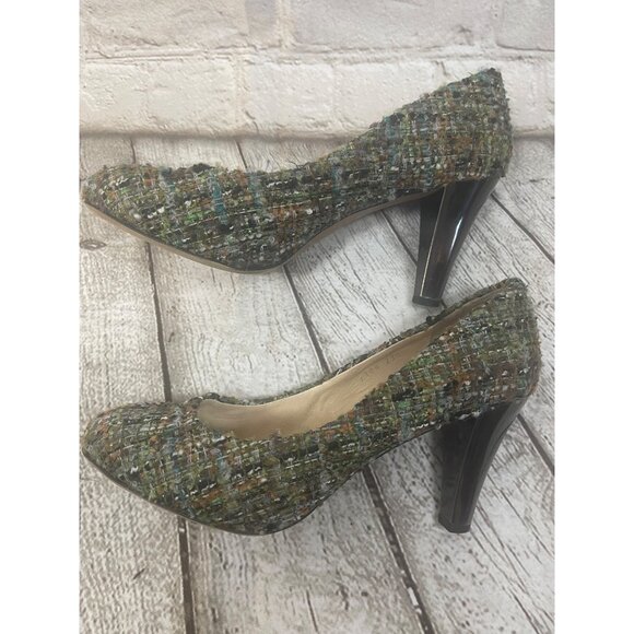 Anteprima Multicolor Tweed High Heel Pumps Sz 6 US 36.5 EU Made in Japan - Picture 4 of 8